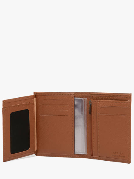 Wallet With Coin Purse Madras Leather Etrier Brown madras EMAD5016 other view 2