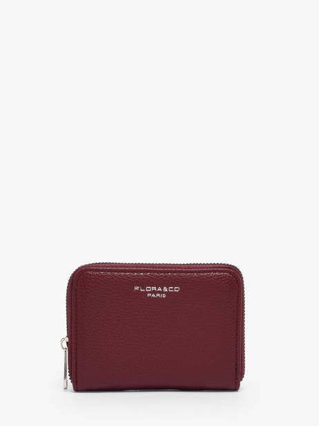 Grained Compact Wallet Miniprix Red grained K2015