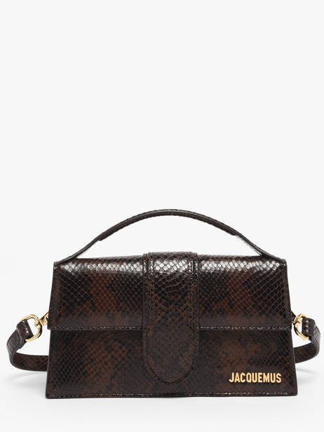 Preloved Leather Grand Bambino Crossbody Bag Jacquemus Brown second life 1567339