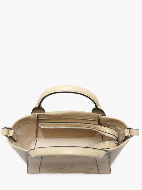 Leather K/ville Studs Satchel Karl lagerfeld Beige k ville B1W30067 other view 3