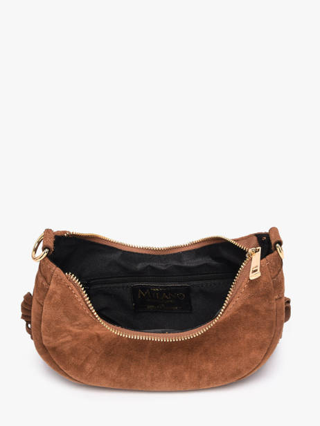 Shoulder Bag Velvet Leather Milano Brown velvet VE25064O other view 3