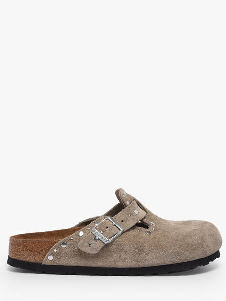 Mules Boston Rivet En Cuir Birkenstock Marron women 1030418