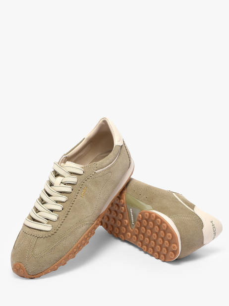 Sneakers In Leather Hoff Green women 22561025 other view 3