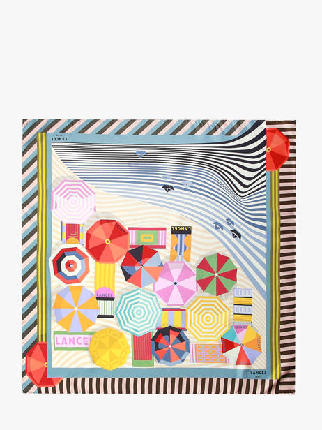 Silk Scarf Lancel Plage 90x90cm Lancel Multicolor charms A14130