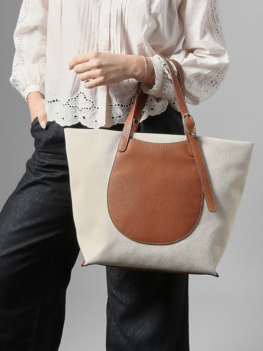 Longchamp Le foulonné toile Hobo bag Brown