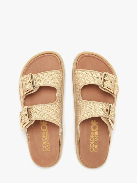 Sandals Colors of california Gold women CBIOW600 other view 3