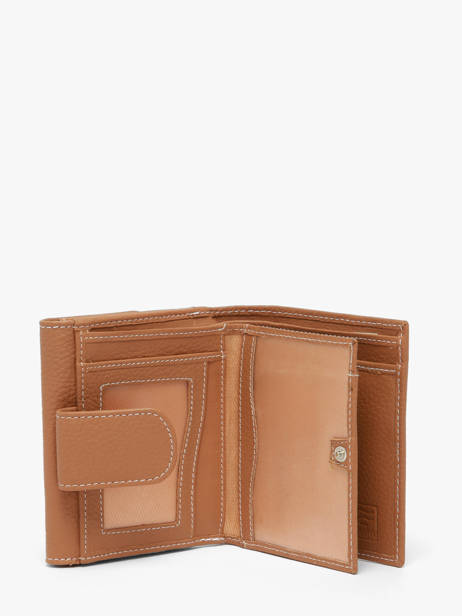 Leather Caviar Compact Wallet Crinkles Brown caviar 14068 other view 1