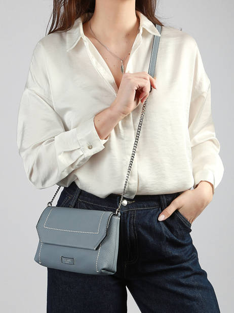 Leather Ninon Soft Crossbody Bag Lancel Blue ninon A14030 other view 1