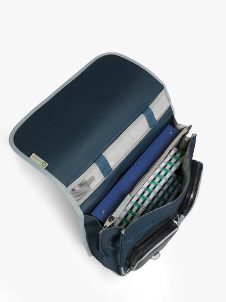 Cartable à Roulettes 2 Compartiments Cameleon Bleu vintage urban PBVBCR38 vue secondaire 3