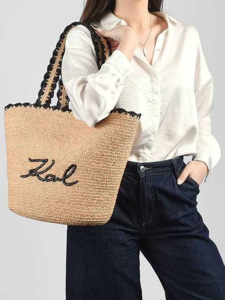 Shoulder Bag K Signature Raphia Karl lagerfeld Beige k signature B1W46070 other view 1