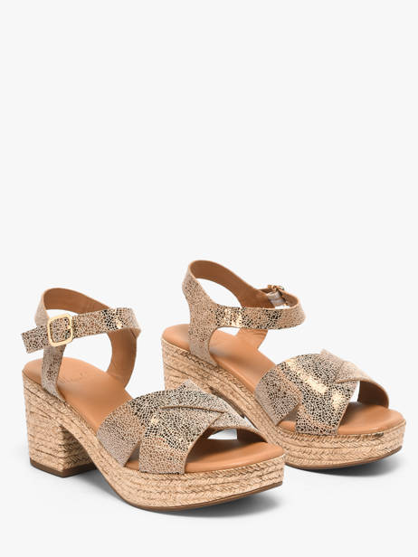 Heeled Sandals In Leather Aliwell Brown women A126091 other view 1