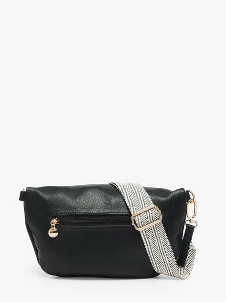 Sac Banane Lulu castagnette Noir zip YSALINE2 vue secondaire 3