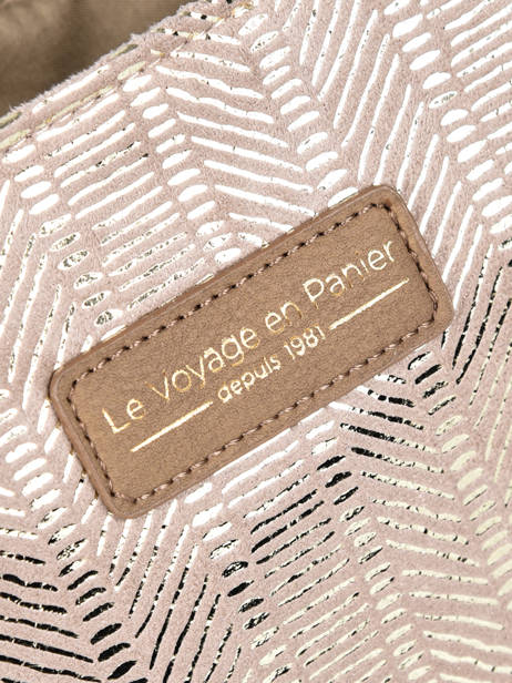 Crossbody Bag Irisé Raffia Le voyage en panier Beige guimauve PM289 other view 1