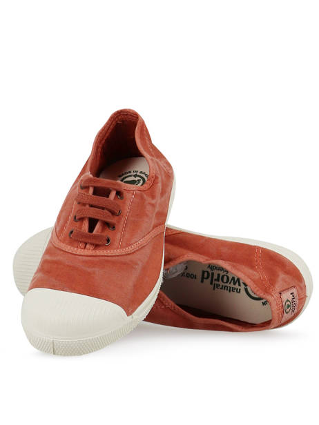 Sneakers Natural world Rouge women 102E vue secondaire 2