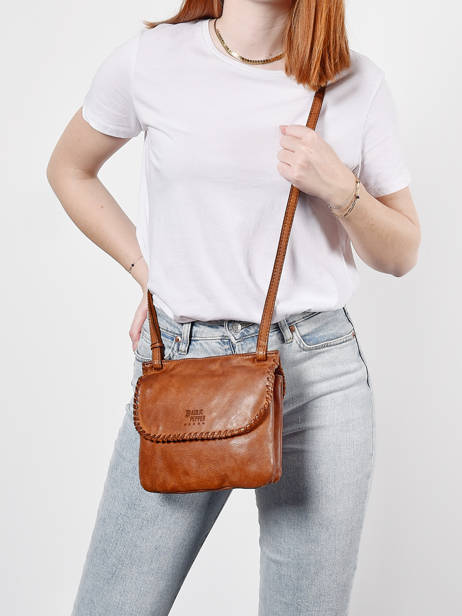 Sac Bandoulière Utility Cuir Basilic pepper Marron utility BUTI05 vue secondaire 1