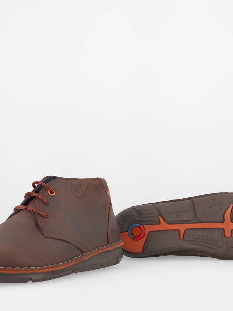 Boots Alfa En Cuir Fluchos Marron men F0701 vue secondaire 1