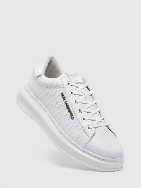Sneakers Kapri Monogram En Cuir Karl lagerfeld Blanc men KL52549 vue secondaire 1